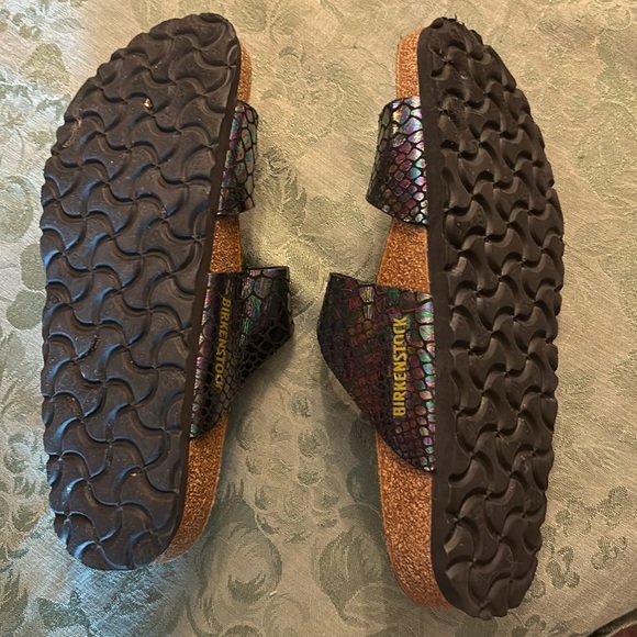 Birkenstock size 37 vegan sandals black snakeskin-look - Picture 3 of 3